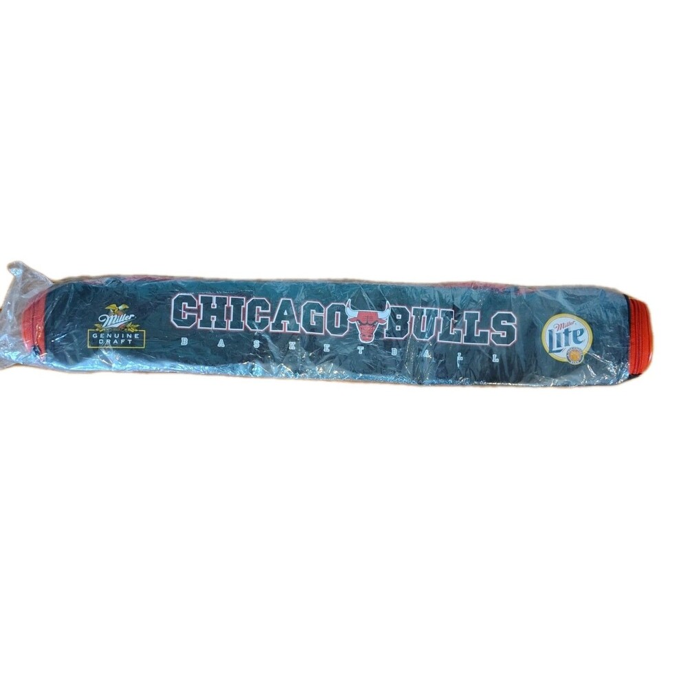 Vintage 90s Chicago Bulls Miller Lite 27 inch Insulated Beer Can Sleeve Bag New